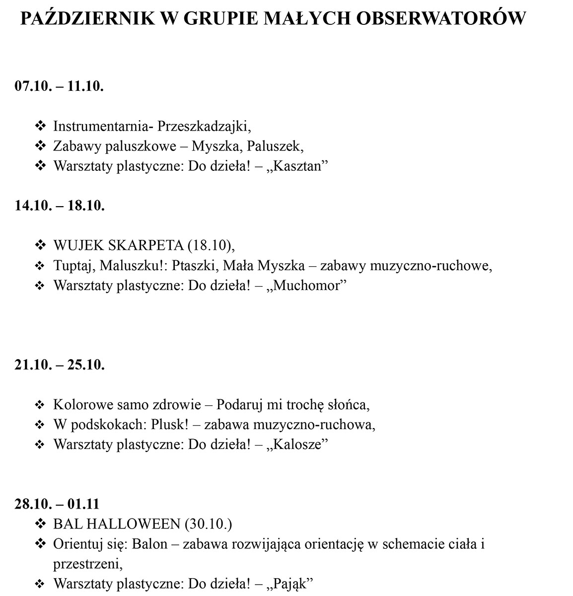 Kwiecień w grupie Małych Obserwatorów zlob