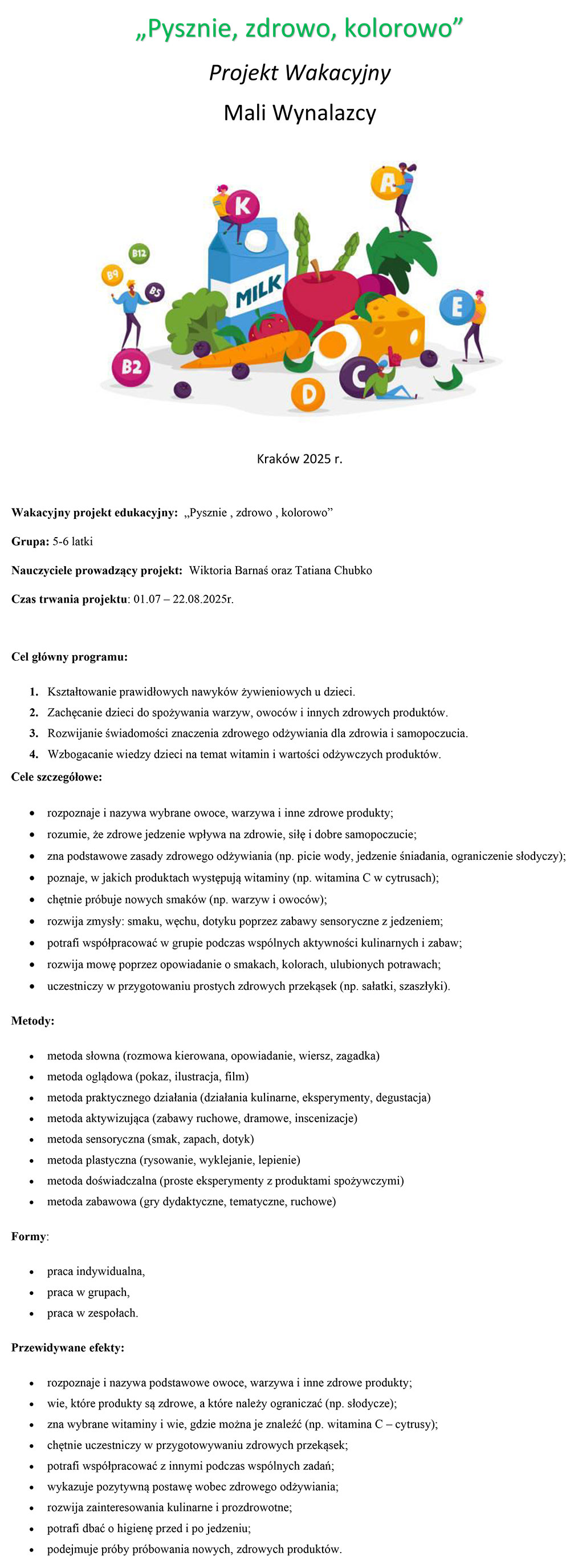 wynalazcy projekt wakacyjny 2025 przed